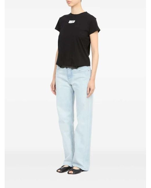 MM6 by Maison Margiela Black Crew-neck T-shirt