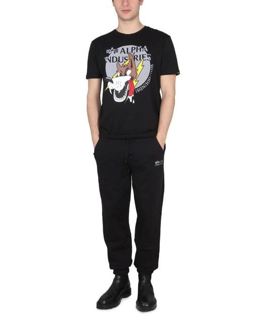 Alpha Industries Black Wolfhounds T-Shirt for men