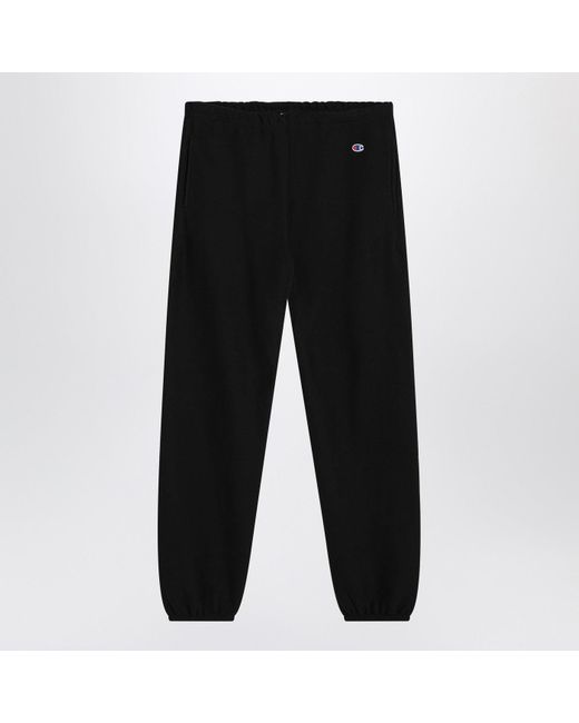 Champion Black Cotton Jogging Trousers for men