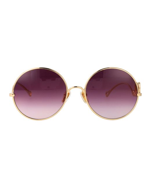 Chloé Purple Metal Sunglasses