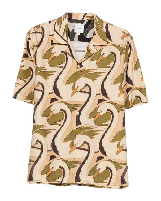 Paul Smith Natural Printed Shirt for men