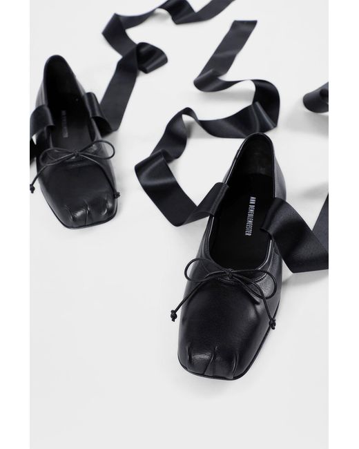 Ann Demeulemeester White Paloma Ballerina With Band