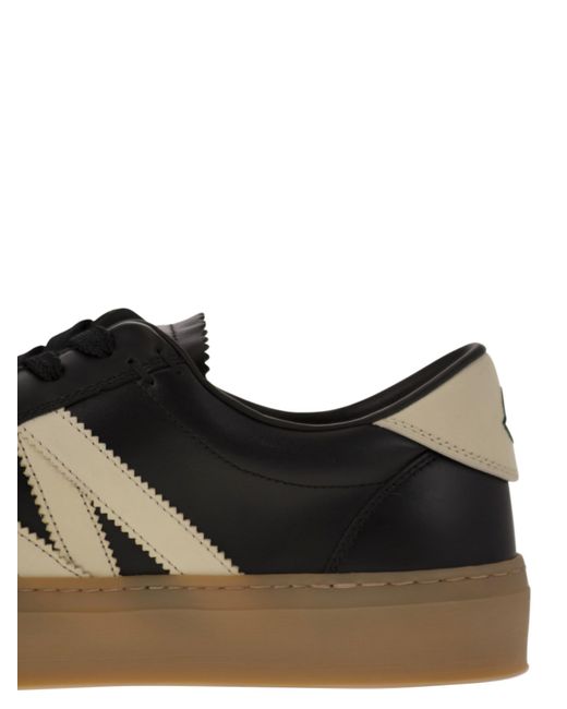 Moncler Monaco2 Leder und Nubuck -Turnschuhe. in Black für Herren