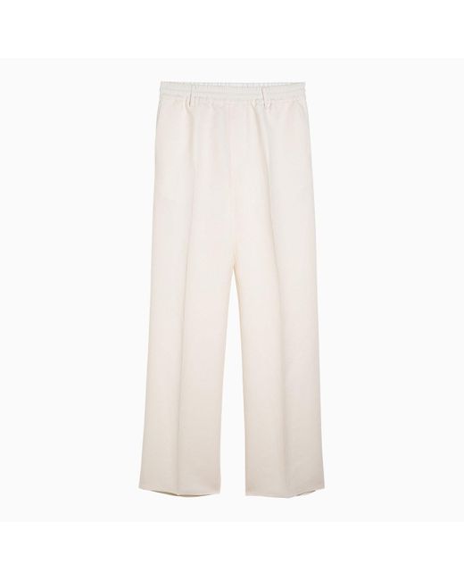 Burberry White Blend Trousers