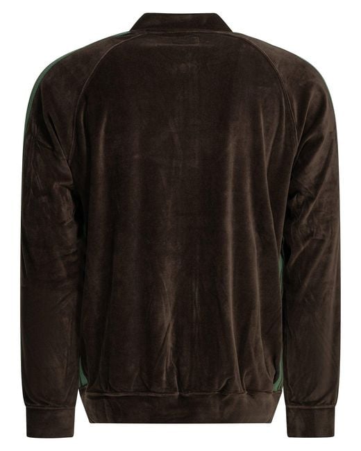 Needles Black Track Cotton Polyester Sweatshirt