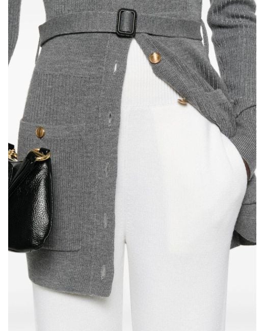 Chloé White Wool Knitted Trousers