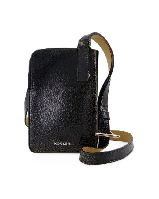 Sling Crossbody Alexander Mc Queen Leather Black Alexander McQueen