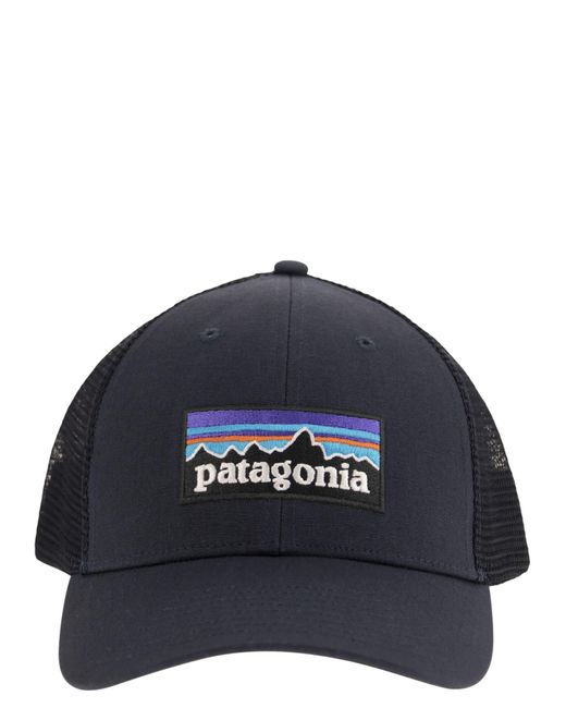 Patagonia Blue Hat With Embroidered Logo On The Front for men