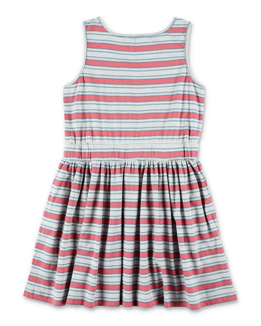 Marni White Sleeveless Striped Mini Dress