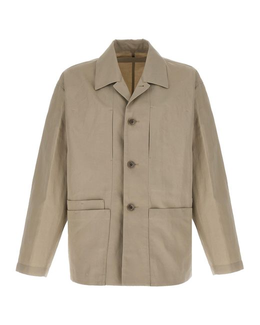 'Boxy SB Workwear' chaqueta Lemaire de hombre de color Natural