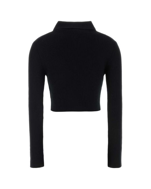 Jil Sander Black Wool Cardigan