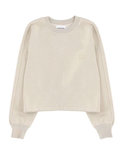 Isabel Marant Natural Solid Crew Neck Sweatshirt