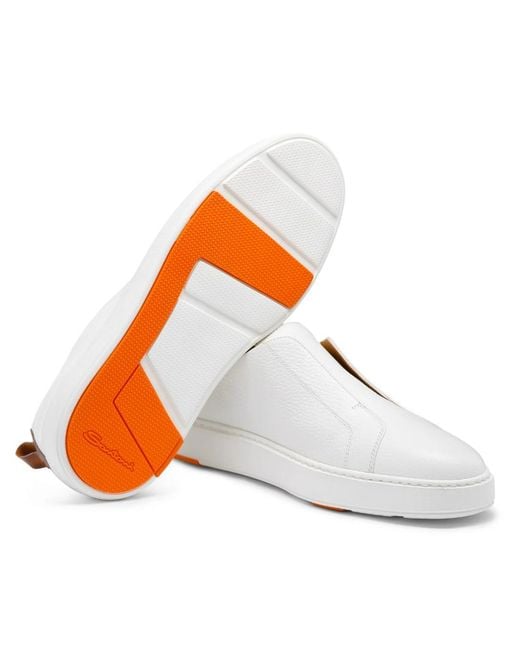 Santoni White Sneakers for men