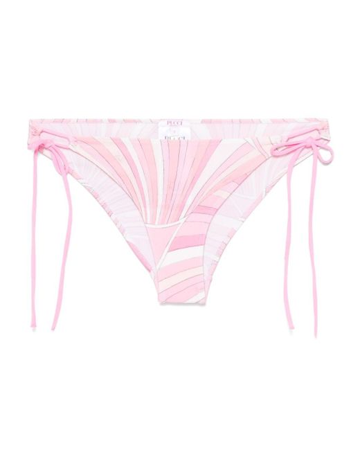Emilio Pucci Gedrukte Bikini -bodem in het Pink