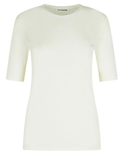 Jil Sander White '3 Pack' weißes Baumwoll -T -Shirt