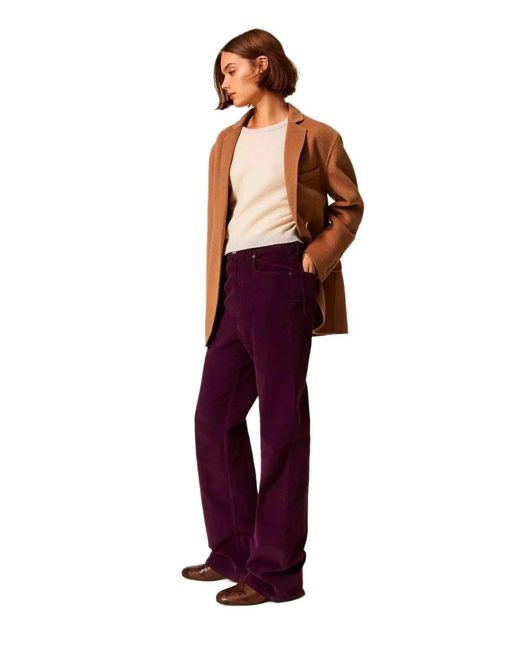 Twinset Purple Corduroy Pants