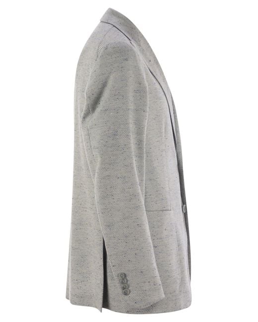 Tagliatore Tagliatorore Katoen, Zijde En Stretch Wol Jas in het Gray voor heren