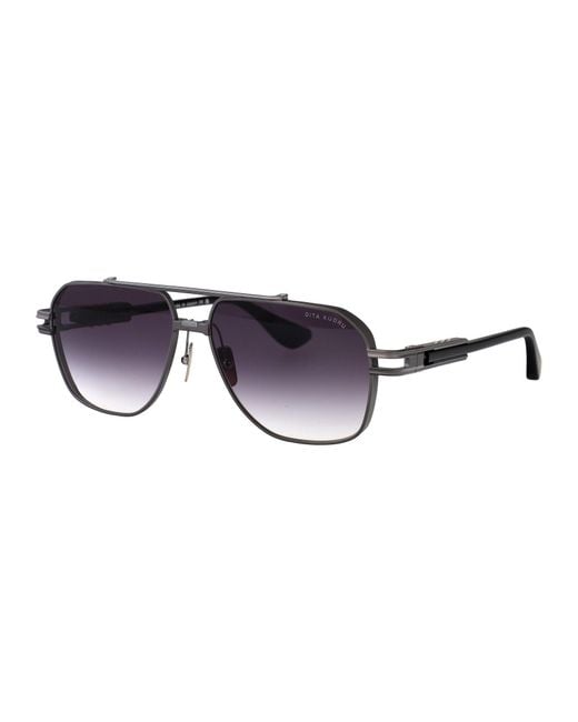 Dita Eyewear Blue Aviator Sunglasses Dts436 A 02 Blk Pld