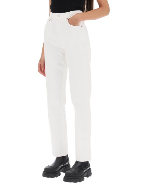 Agolde White '90er Jahre Prise Taille' Hochhaus -Taillenjeans