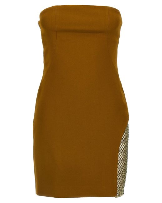 Sequin Insert Dress Abiti Verde-Donna di The Attico in Natural