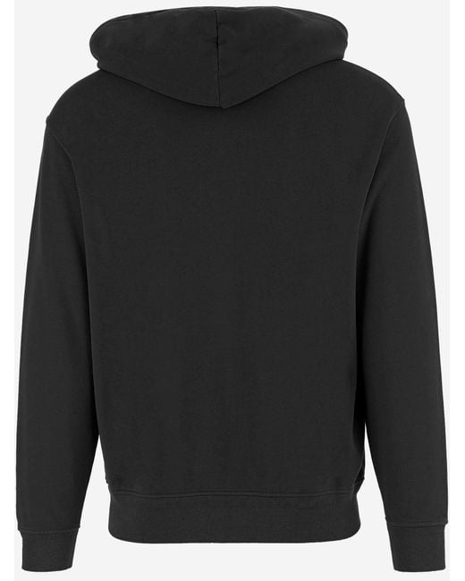 C P Company Black Minimalist Hooded Sweatshirt for men