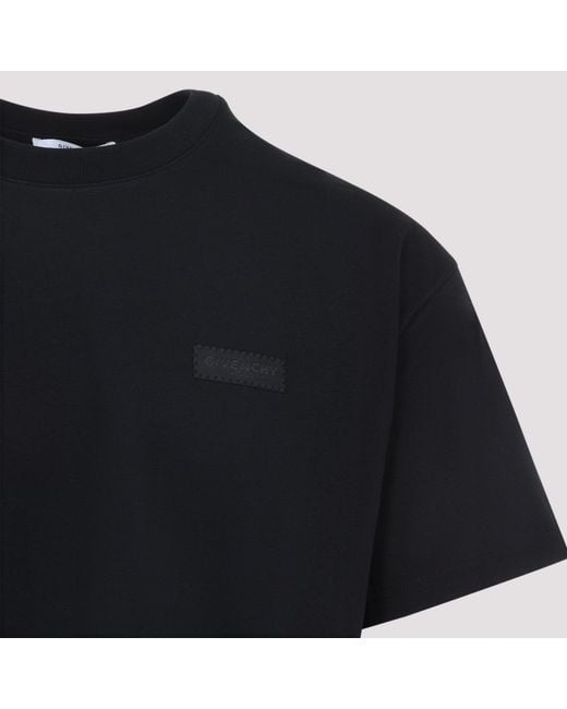 Givenchy Black Paris Gros Grain Cotton T-Shirt