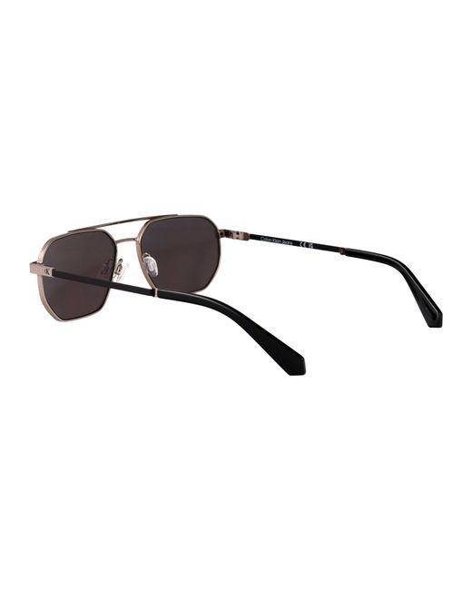 Calvin Klein Brown Rectangular Sunglasses Ckj25202 S 16