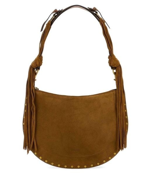 Isabel Marant Brown Camel Suede Oskan Shoulder Bag