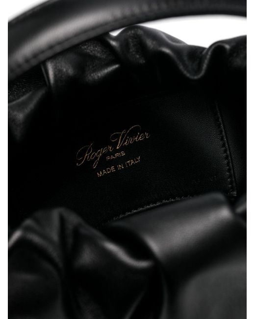 Roger Vivier Black Viv Choc Royale Mini Hobo Bag