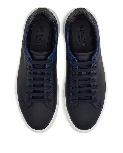 Ferragamo Sneakers Mit Logo-Print in Blue für Herren