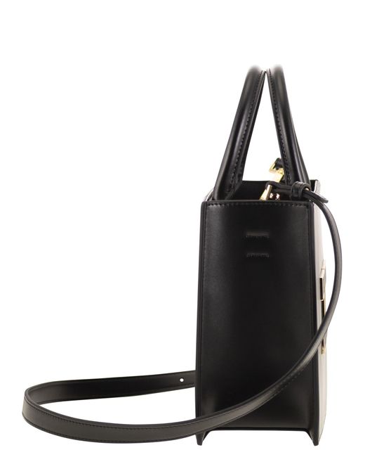 Elisabetta Franchi Black Small Tote Bag With Logo