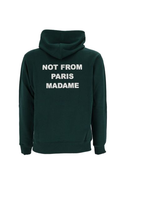 Drole de Monsieur Green Dark Bold Slogan Hoodie