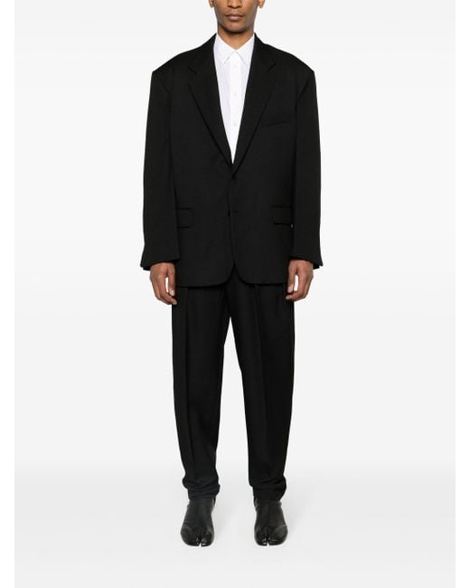 Random Identities Black Pleated Tapered Trouser
