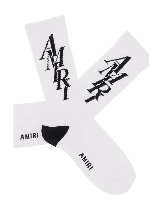 Calcetines de logotipo de la pila Amiri de hombre de color Multicolor
