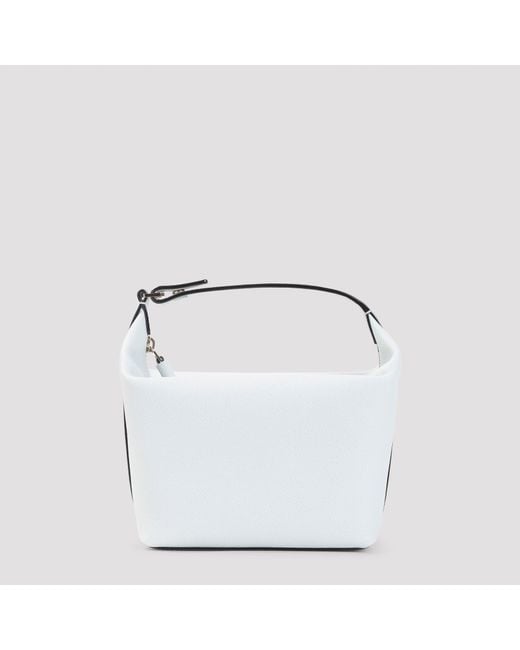 Valextra White Mini Handbag Pouch