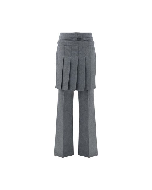 Pantalon de flanelle Fendi en coloris Gray