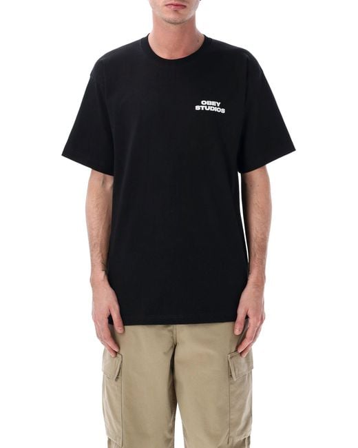 Obey Black T Shirts And Polos for men