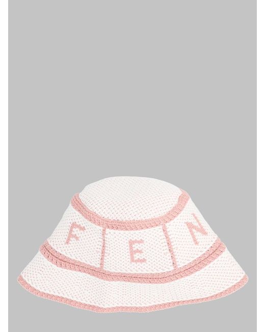 Fendi Pink Mini Bucket Hat For Girls