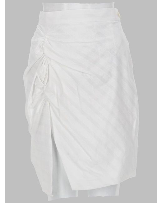 Vivienne Westwood White Elegant Mini Skirt For