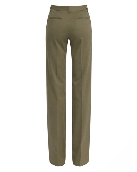 Victoria Beckham Green Tailored High Rise Pants