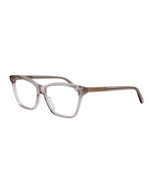 Bottega Veneta Brown Transparent Recycled Acetate Glasses