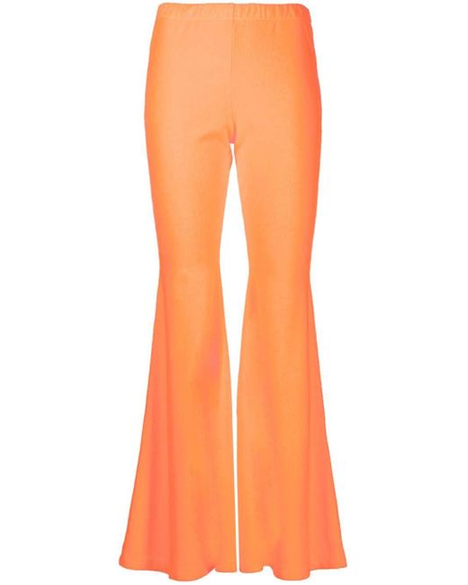 ERL Orange Terry Flared Pants Knit Clothing