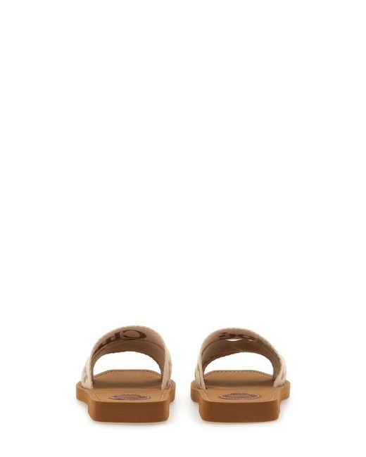 Chloé Natural Logo Flats