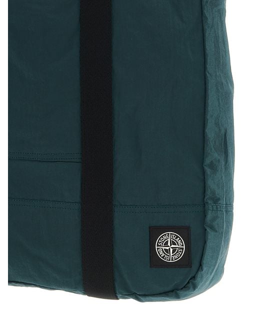 Bolso shopping con parche del logo de Stone Island de hombre de color Green