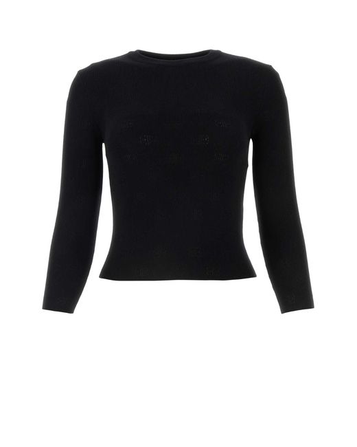 Balenciaga Black Wool Blend Sweater