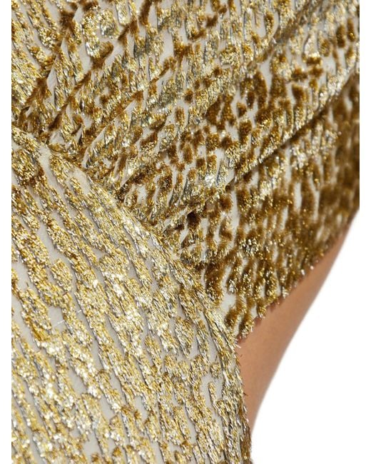 Self-Portrait Metallic Fil Coup Maxi Dress