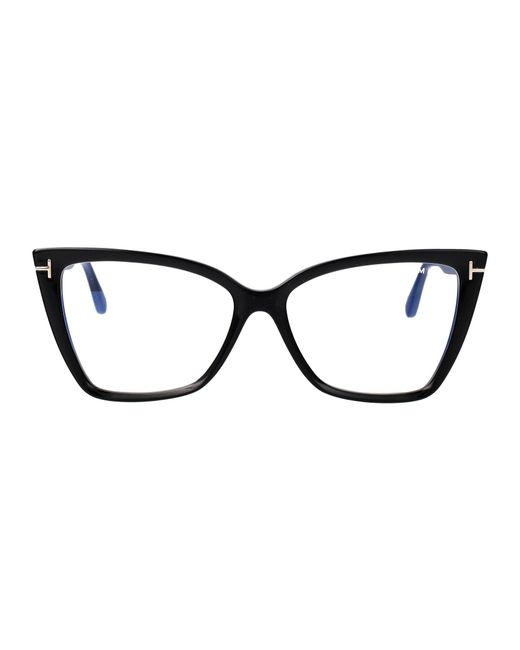 Tom Ford Black Cat Eye Optical Ft5844 B 001