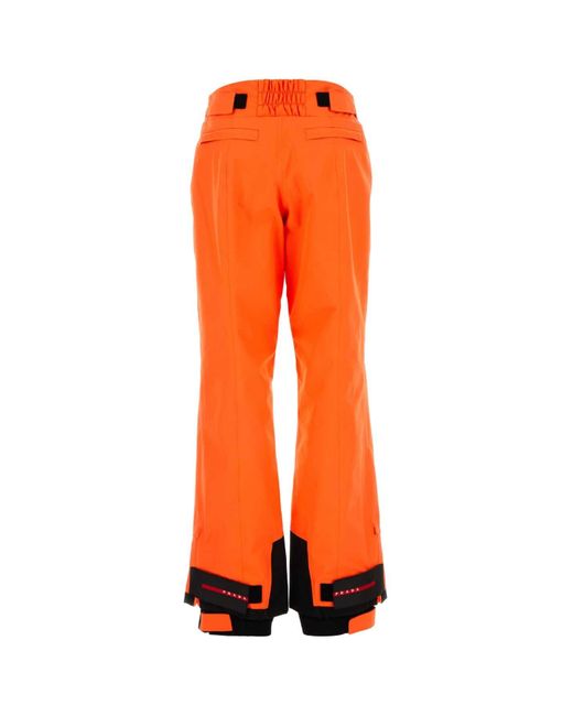 Prada Orange Gore-Tex Ski Trousers