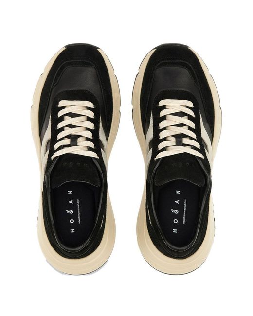 Hogan Black Suede Trainers With Precious Detailing