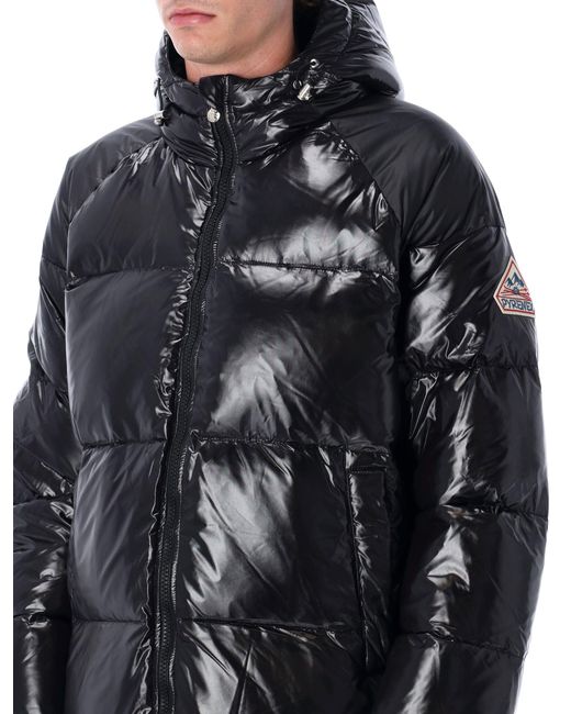 Pyrenex Black Sten Hooded Down Jacket for men